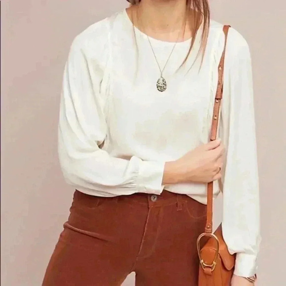 Anthropologie Tops - Anthropologie Dolan satin hewson oversized top